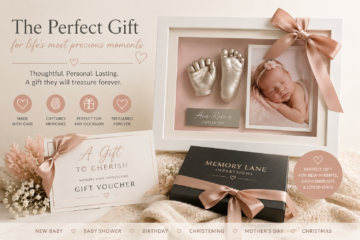 Baby casting gift voucher and baby hands and feet keepsake frame Adelaide